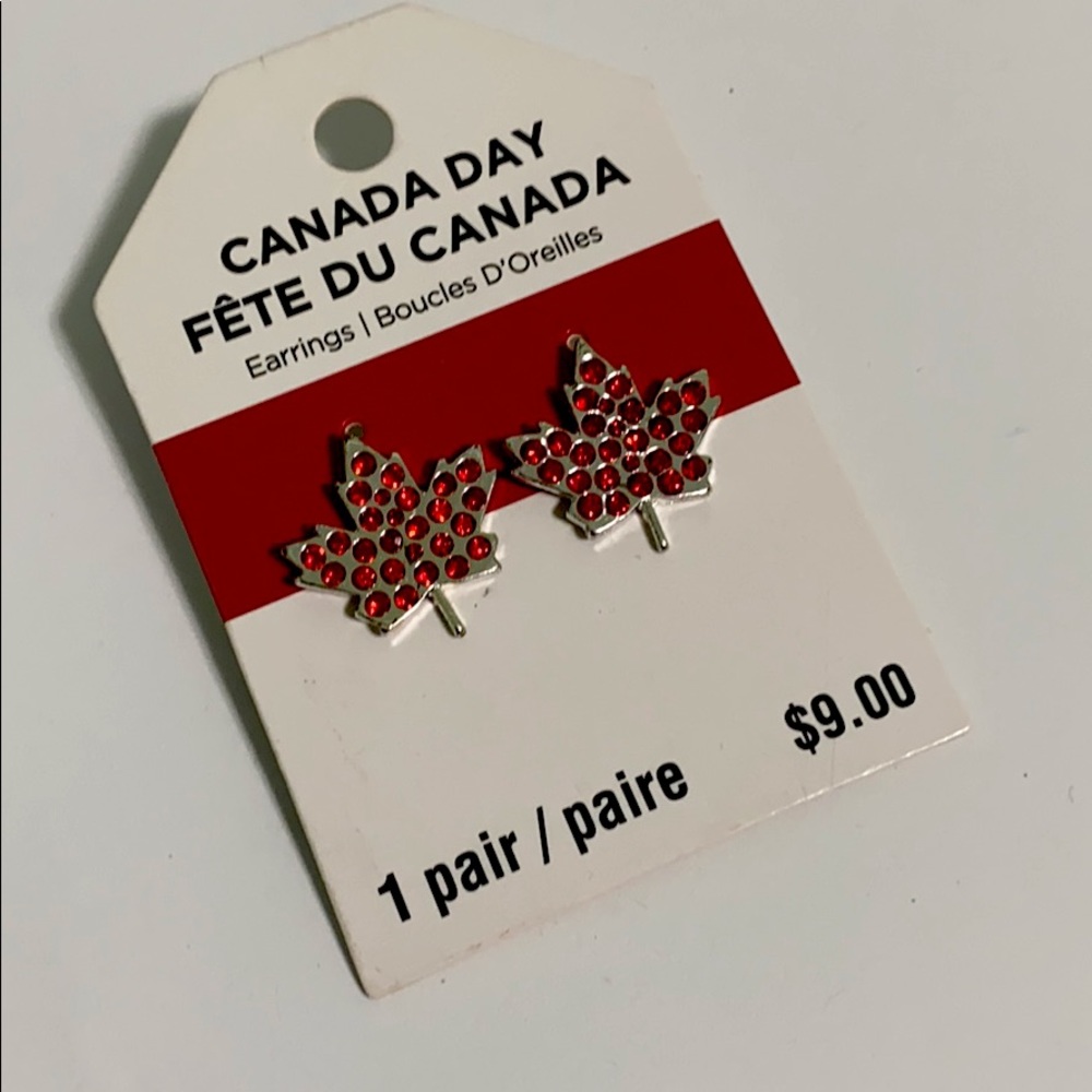 Canada day earrings(free ad on when you buy 2 items)